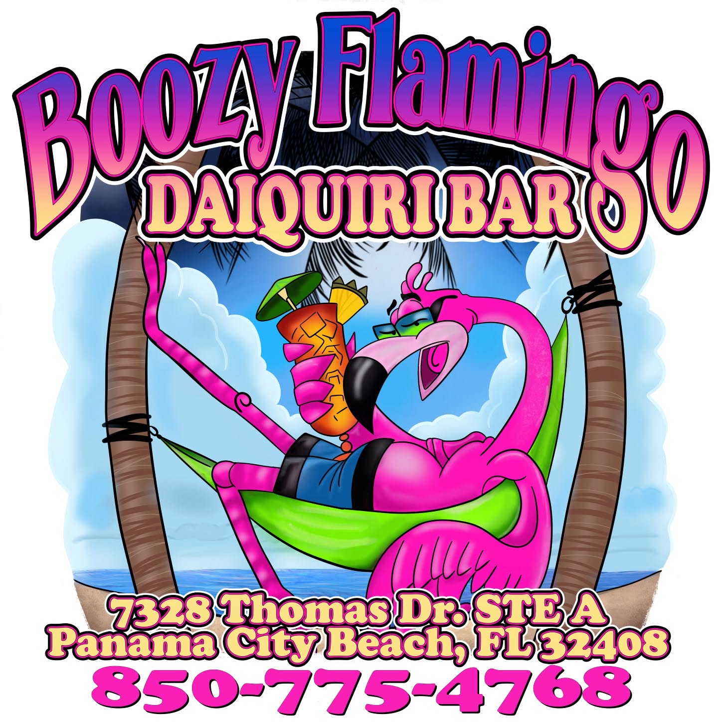 Boozy Flamingo logo